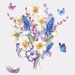 German Decoupage Napkins (5 pcs) - Muscari Mix (Flowers)