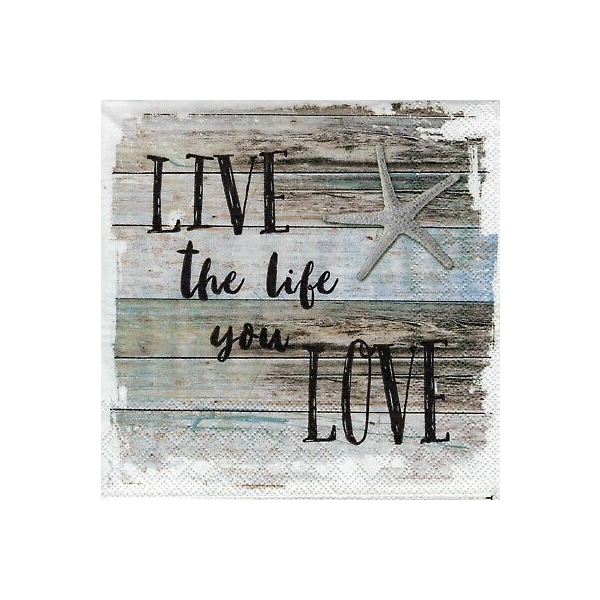German Decoupage Napkins (5 pcs) - Live the Life