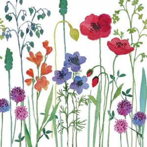 German Decoupage Napkins (5 pcs) - Meadow Flowers