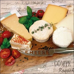 German Decoupage Napkins (5 pcs) - Palette of Cheese
