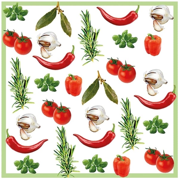 German Decoupage Napkins (5 pcs) - Italian Vegetables