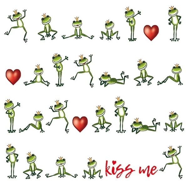 German Decoupage Napkins (5 pcs) - Kiss Me