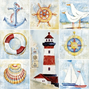 German Decoupage Napkins (5 pcs) - Seaside