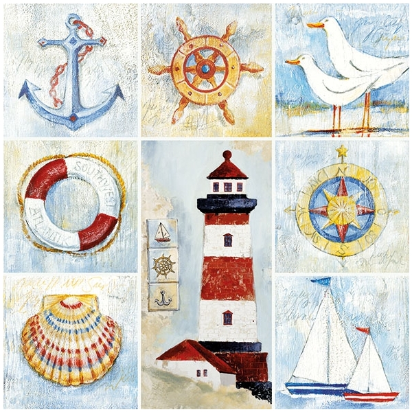 German Decoupage Napkins (5 pcs) - Seaside