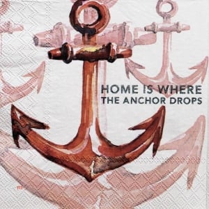 German Decoupage Napkins (5 pcs) - Rusty Anchor