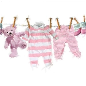 German Decoupage Napkins (5 pcs) - Baby Girl Clothes