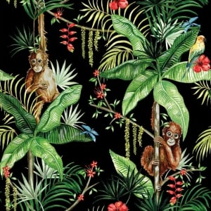 German Decoupage Napkins (5 pcs) - Orangutan Black