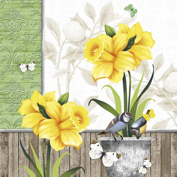 German Decoupage Napkins (5 pcs) - Sunny Spring