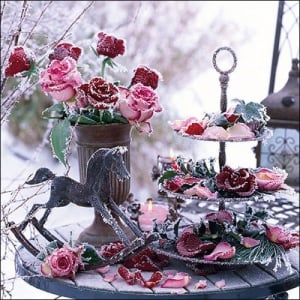 German Decoupage Napkins (5 pcs) - Frozen Roses