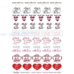 CrafTangles A4 Transfer It Sheets - Quotes - Made with Love