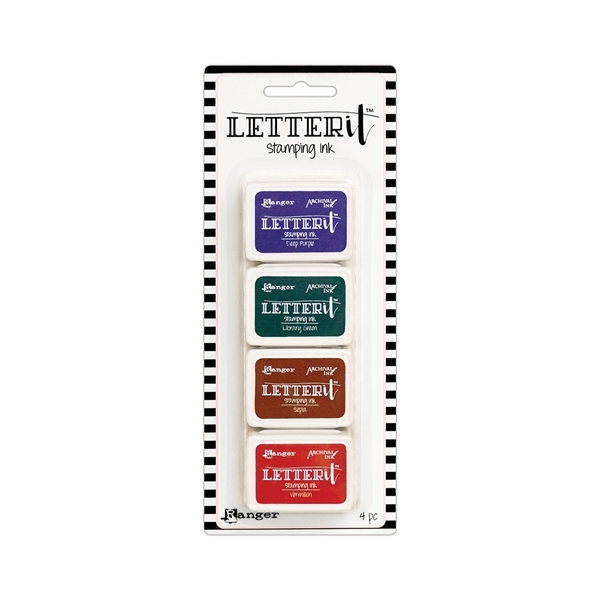 Ranger Letter It Stamping Ink Set # 4 (Set of 4)