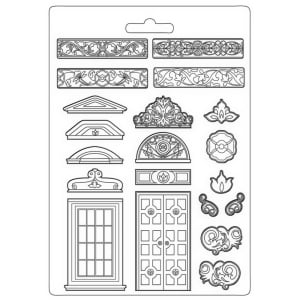 Stamperia Soft Maxi Mould 8.5"X11.5" - Greek and Door, Casa Granada
