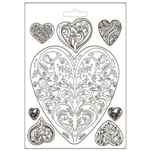 Stamperia Soft Maxi Mould A5 - Hearts, You And Me