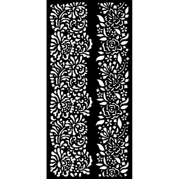 Stamperia Stencil 4.72"X9.84" - Borders, Garden Of Promises