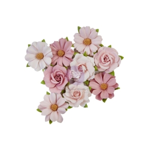 Prima Marketing Mulberry Paper Flowers - Love and Strength/Indigo