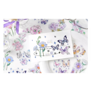 15pcs_PET_Stickers_Flowers_1