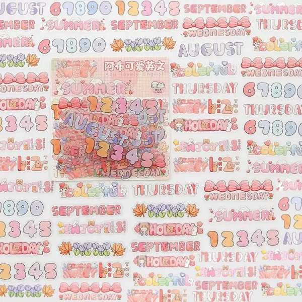Clear PET Planner Stickers (48 pcs) - Design 1