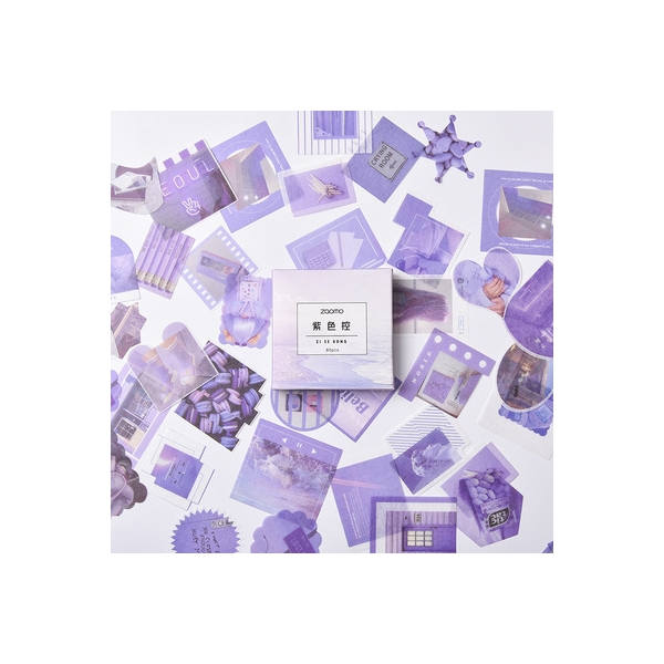 Photo Sticker Book for Journal Ephemeras (80 sheets) - Lavender