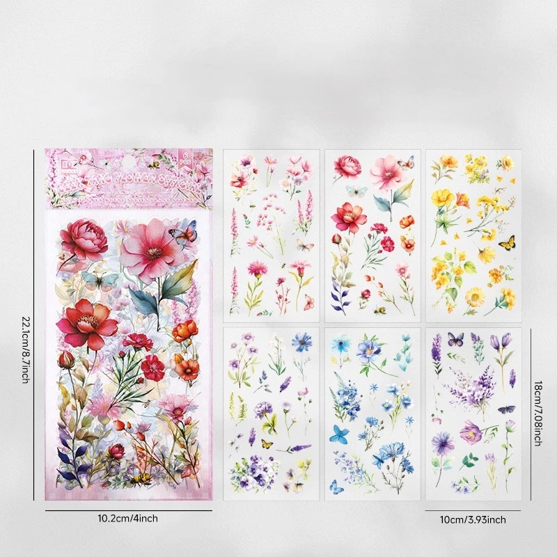 PET Clear Stickers (6 sheets) – Seek Tang Flower Official (QHHF) pet clearSticker 20pcs QHHF Seek Tang PET Clear Stickers (6 sheets) – Seek Tang Flower Official (QHHF)
