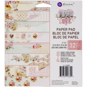 Prima Marketing Double-Sided Paper Pad 6"X6" 32/Pkg - Magic Love