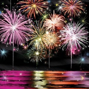 German Decoupage Napkins (5 pcs) - Fireworks