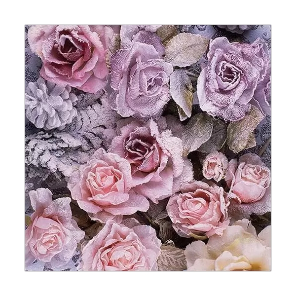German Decoupage Napkins (5 pcs) - Winter Roses