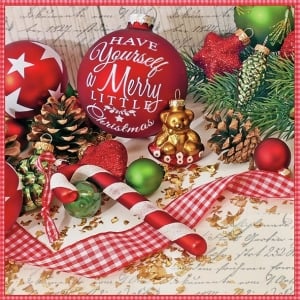 German Decoupage Napkins (5 pcs) - Merry Little Christmas