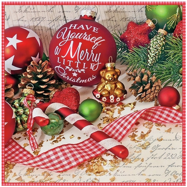 German Decoupage Napkins (5 pcs) - Merry Little Christmas