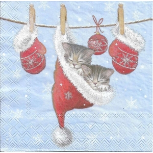German Decoupage Napkins (5 pcs) - Just Sleepy (Winter)