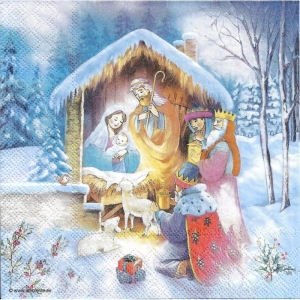 German Decoupage Napkins (5 pcs) - Nativity (Christmas)