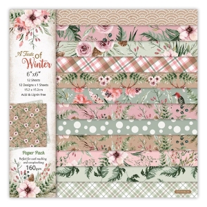 12 by 12 inch Scrapbooking paper pack - A taste of Winter (24 sheets)