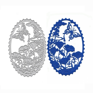 Steel Dies - Oval Floral Frame Die