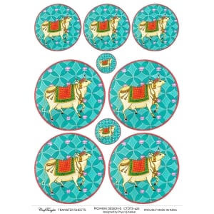 CrafTangles A4 Transfer It Sheets - Pichwai Design 6