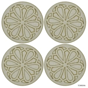 Tea Coaster MDF Circle with Pattern (TCMRD06)