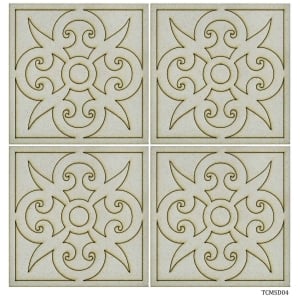 Tea Coaster MDF Square with Pattern (TCMSD04)