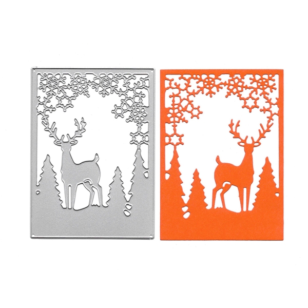Steel Background Dies - Deer in Winter
