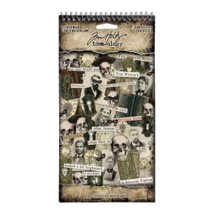 Tim Holtz Ideaology Spiral Bound Sticker Book 4.5"X8.5" - Curiosities
