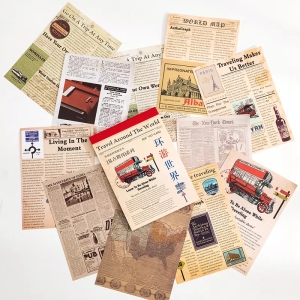 Vintage Journalling Pattern Paper Booklet - Travel Around the World 1