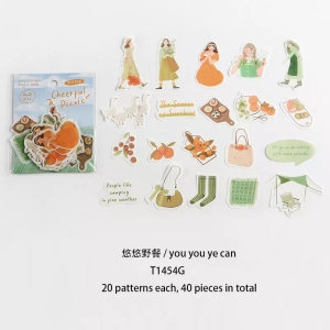 People Journal Ephemera Stickers (40 pcs) - Cheerful Picnic