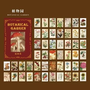 Journal Ephemera Pack (50 pcs) - Botanical Garden