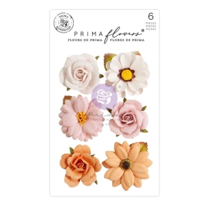 Prima Marketing Mulberry Paper Flowers - Pumpkin Spice/Luna