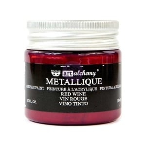 Prima Finnabair Art Alchemy Acrylic Paint 1.7 Fluid Ounces - Metallique Red Wine