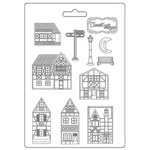 Stamperia Soft Maxi Mould 8.5"X11.5" - Sweet Village