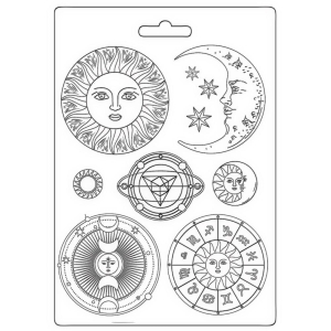 Stamperia Soft Maxi Mould A5 - Sun Moon and Cosmos Infinity