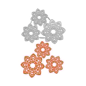 Steel Cutting Dies - Fancy Flowers (Set of 3 dies)