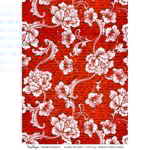 CrafTangles A4 Transfer It Sheets - Floral Pattern 1