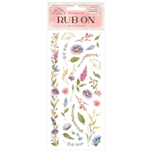Stamperia Rub-On 4"X8.5" - Create Happiness - Welcome Home Flowers