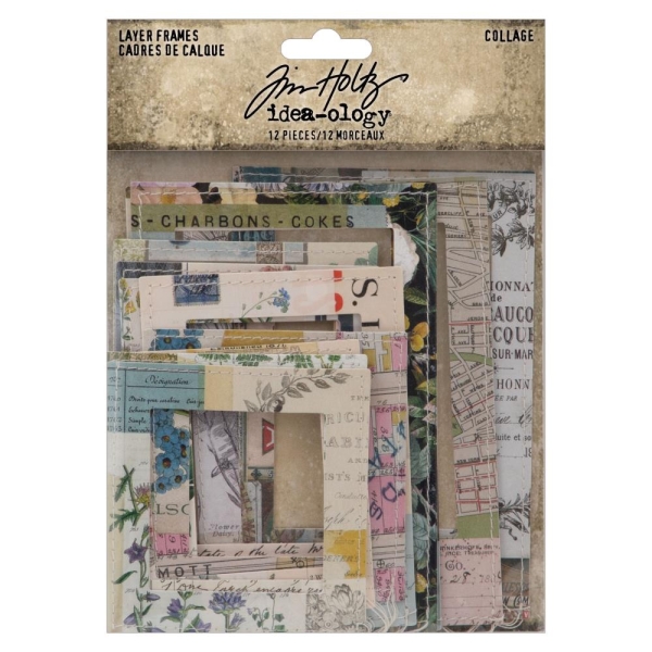 Tim Holtz Idealogy Layer Frames 12/Pkg - Collage