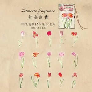 Clear PET Flowers Stickers (30 pcs) - Its Tulip (Flowers)