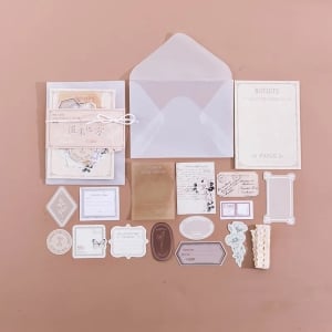 Epehemera Journal Pack in an envelope (30 pcs) - Brown Tones